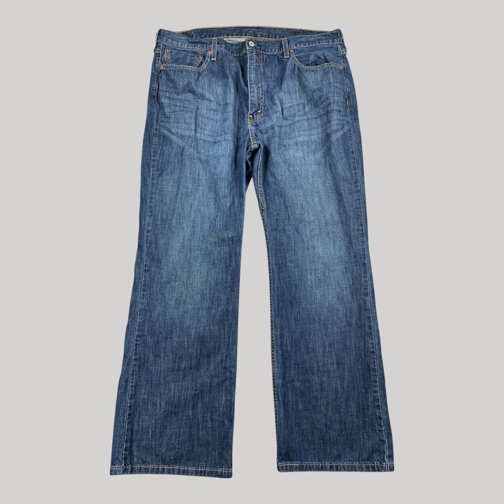 Levis 527 Jeans Mens 40x30 Blue Slim Bootcut Whiskered Low Rise Medium Wash